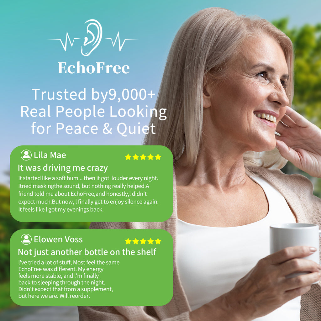 NEWCORE EchoFree PRO Ear Drops - Vegan Liquid Formula for Ear Wellness Tinnitus Relief Focus Clarity with Ginkgo Biloba GABA Chromium Picolinate 2oz Bottle Clear Daily